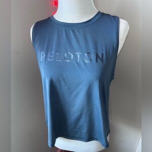 Peloton Blue Muscle Tank Crop size M